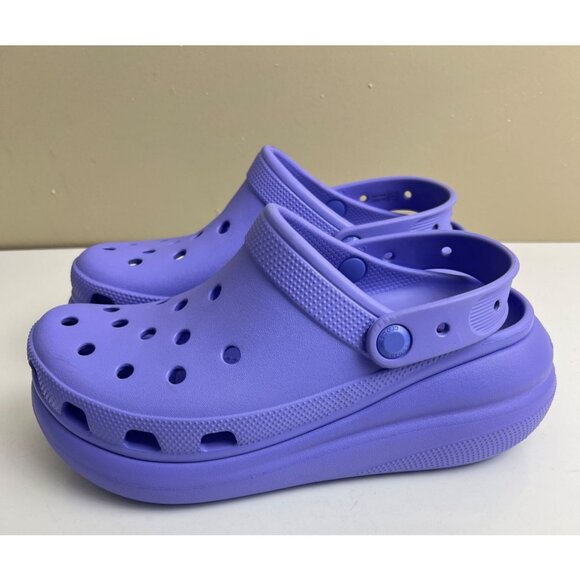 Crocs Classic Crush Violet Purple  Platform Clog Womens 9 Mens 7 Slip On Chunky - Picture 2 of 7